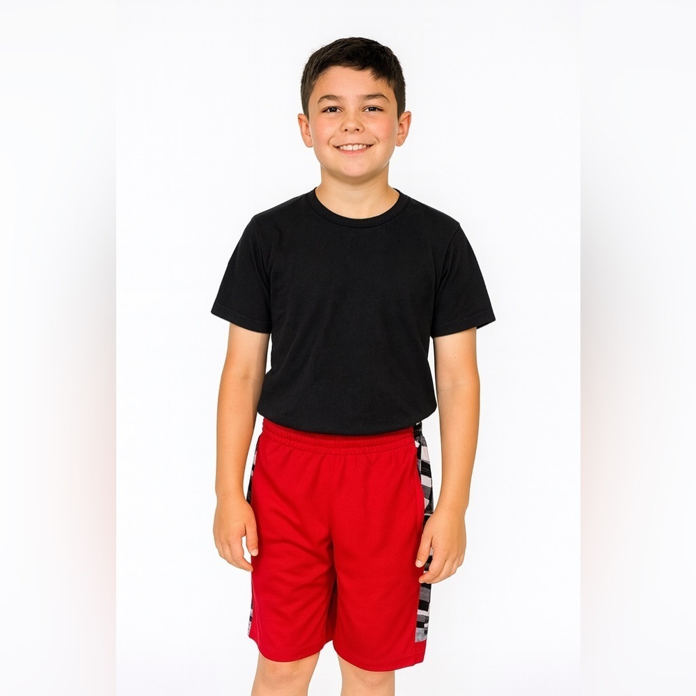 Old Navy Kids Red Shorts with Black and White Accents